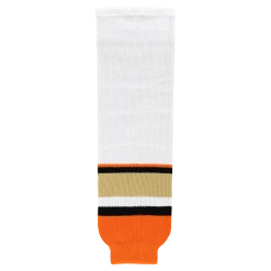 Athletic (AK) Knit Athletic Knit (AK) HS630-539 2014 Anaheim Ducks White Knit Ice Hockey Socks