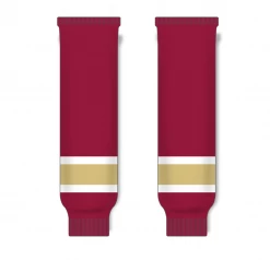 Athletic (AK) Knit Athletic Knit (AK) HS630-542 AV Red/White/Vegas Gold Knit Ice Hockey Socks