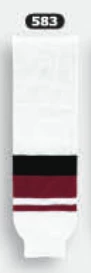 Athletic (AK) Knit Athletic Knit (AK) HS630-583 2015 Arizona Coyotes White Knit Ice Hockey Socks