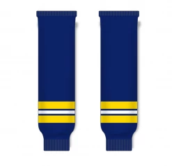 Athletic (AK) Knit Athletic Knit (AK) HS630-589 2011 University Of Michigan Wolverines Navy Knit Ice Hockey Socks