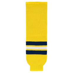 Athletic (AK) Knit Athletic Knit (AK) HS630-590 2011 University Of Michigan Wolverines Maize Knit Ice Hockey Socks