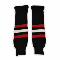Athletic (AK) Knit Athletic Knit (AK) HS630-614 New Chicago Blackhawks Third Black Knit Ice Hockey Socks