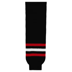 Athletic (AK) Knit Athletic Knit (AK) HS630-614 New Chicago Blackhawks Third Black Knit Ice Hockey Socks