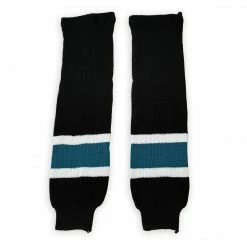 Athletic (AK) Knit Athletic Knit (AK) HS630-634 2008 San Jose Sharks Third Black Knit Ice Hockey Socks