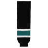 Athletic (AK) Knit Athletic Knit (AK) HS630-634 2008 San Jose Sharks Third Black Knit Ice Hockey Socks