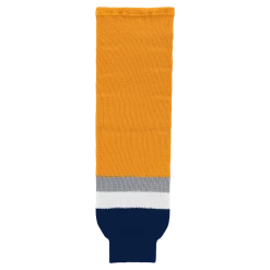 Athletic (AK) Knit Athletic Knit (AK) HS630-673 2002 Nashville Predators Third Gold Knit Ice Hockey Socks