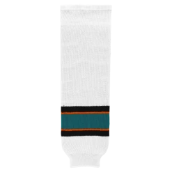 Athletic (AK) Knit Athletic Knit (AK) HS630 2009 San Jose Sharks White Ice Hockey Socks