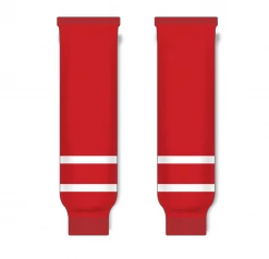 Athletic (AK) Knit Athletic Knit (AK) HS630-802 2010 Team Canada Red Knit Ice Hockey Socks