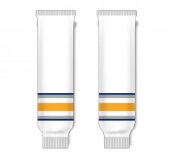 Athletic (AK) Knit Athletic Knit (AK) HS630-811 2009 Buffalo Sabres Third White Knit Ice Hockey Socks