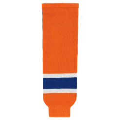 Athletic (AK) Knit Athletic Knit (AK) HS630-819 2015 Edmonton Oilers Third Orange Knit Ice Hockey Socks