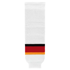 Athletic (AK) Knit Athletic Knit (AK) HS630-882 2013 Calgary Flames White Knit Ice Hockey Socks
