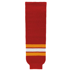 Athletic (AK) Knit Athletic Knit (AK) HS630-885 Vintage Calgary Flames Red Knit Ice Hockey Socks