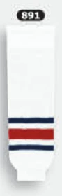 Athletic (AK) Knit Athletic Knit (AK) HS630-891 2010 Columbus Blue Jackets White Knit Ice Hockey Socks