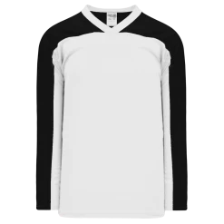 Athletic (AK) Knit Athletic Knit (AK) LB153A-222 Adult White/Black Box Lacrosse Jersey Hockey