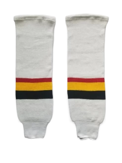 Modelline 1989-97 Vancouver Canucks Home White Knit Ice Hockey Socks