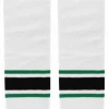 Modelline Dallas Stars 1990s Home White Knit Ice Hockey Socks