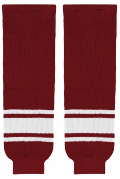 Modelline 2006-2014 Phoenix (Arizona) Coyotes Home Burgundy Knit Ice Hockey Socks