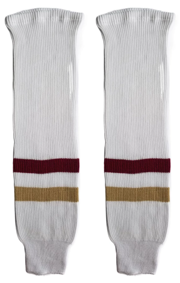 Modelline Boston College Eagles Home White Knit Ice Hockey Socks 3 Modelline Boston College Eagles Home White Knit Ice Hockey Socks