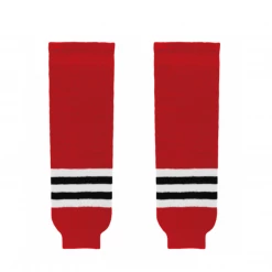 Modelline Chicago Blackhawks Home Red Knit Ice Hockey Socks