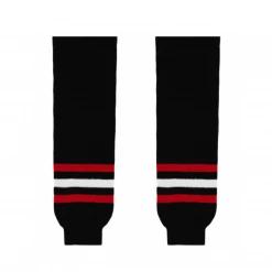Modelline Chicago Blackhawks Third Black Knit Ice Hockey Socks