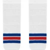 Modelline HC Lev Praha Away White Knit Ice Hockey Socks