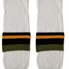 Modelline North Bay Battalion Home White Knit Ice Hockey Socks 1 Modelline North Bay Battalion Home White Knit Ice Hockey Socks