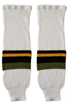 Modelline North Bay Battalion Home White Knit Ice Hockey Socks