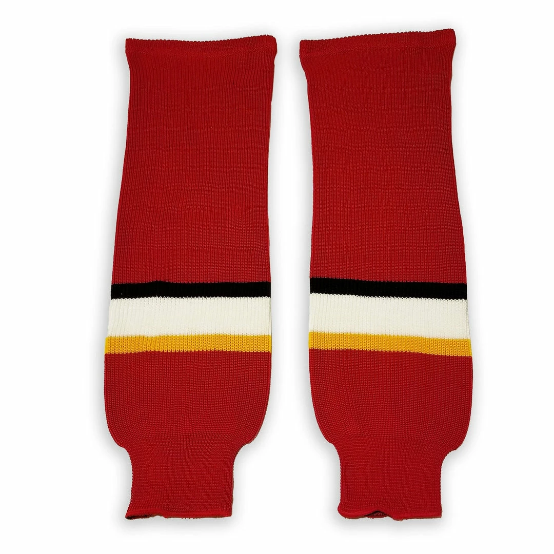 Modelline Calgary Flames Home Red Knit Ice Hockey Socks