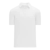 Athletic (AK) Knit Shirts Athletic Knit (AK) A1810L-000 Ladies White Short Sleeve Polo Shirt