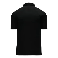 Athletic (AK) Knit Athletic Knit (AK) A1810L-001 Ladies Black Short Sleeve Polo Shirt Shirts
