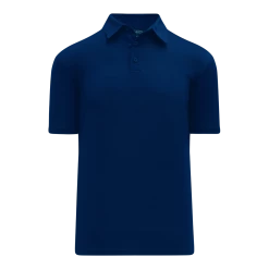 Athletic (AK) Knit Athletic Knit (AK) A1810M-004 Mens Navy Short Sleeve Polo Shirt