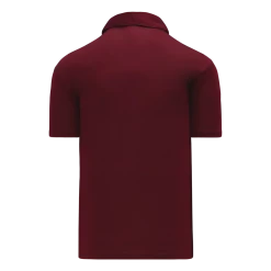 Athletic (AK) Knit Athletic Knit (AK) A1810L-009 Ladies Maroon Short Sleeve Polo Shirt Shirts