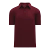 Athletic (AK) Knit Athletic Knit (AK) A1810L-009 Ladies Maroon Short Sleeve Polo Shirt Shirts