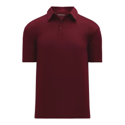 Athletic (AK) Knit Athletic Knit (AK) A1810L-009 Ladies Maroon Short Sleeve Polo Shirt Shirts