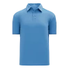 Athletic (AK) Knit Athletic Knit (AK) A1810L-018 Ladies Sky Blue Short Sleeve Polo Shirt Shirts