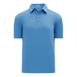 Athletic (AK) Knit Athletic Knit (AK) A1810L-018 Ladies Sky Blue Short Sleeve Polo Shirt Shirts