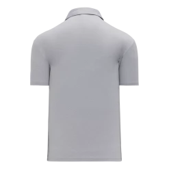 Athletic (AK) Knit Athletic Knit (AK) A1810L-020 Ladies Heather Grey Short Sleeve Polo Shirt Shirts