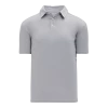 Athletic (AK) Knit Athletic Knit (AK) A1810Y-020 Youth Heather Grey Short Sleeve Polo Shirt Shirts
