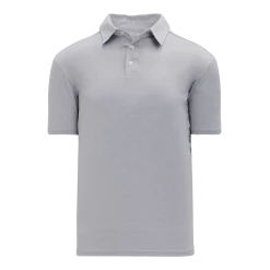 Athletic (AK) Knit Athletic Knit (AK) A1810L-020 Ladies Heather Grey Short Sleeve Polo Shirt Shirts