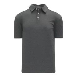 Athletic (AK) Knit Athletic Knit (AK) A1810L-021 Ladies Charcoal Grey Short Sleeve Polo Shirt