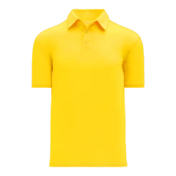 Athletic (AK) Knit Athletic Knit (AK) A1810L-055 Ladies Maize Short Sleeve Polo Shirt Shirts