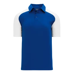 Athletic (AK) Knit Athletic Knit (AK) A1815Y-206 Youth Royal Blue/White Short Sleeve Polo Shirt Shirts