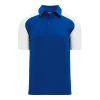 Athletic (AK) Knit Athletic Knit (AK) A1815A-206 Adult Royal Blue/White Short Sleeve Polo Shirt Shirts