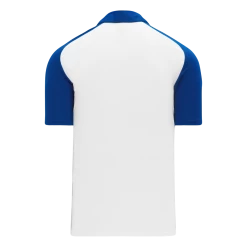 Athletic (AK) Knit Athletic Knit (AK) A1815A-207 Adult White/Royal Blue Short Sleeve Polo Shirt Shirts