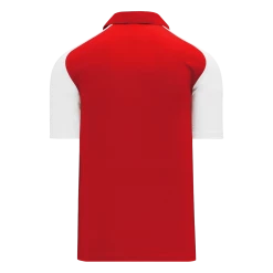 Athletic (AK) Knit Athletic Knit (AK) A1815Y-208 Youth Red/White Short Sleeve Polo Shirt