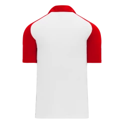 Athletic (AK) Knit Athletic Knit (AK) A1815Y-209 Youth White/Red Short Sleeve Polo Shirt Shirts