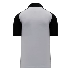 Athletic (AK) Knit Athletic Knit (AK) A1815Y-920 Youth Heather Grey/Black Short Sleeve Polo Shirt