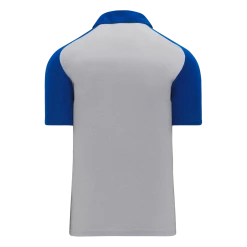Athletic (AK) Knit Shirts Athletic Knit (AK) A1815A-922 Adult Heather Grey/Royal Blue Short Sleeve Polo Shirt