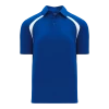 Athletic (AK) Knit Athletic Knit (AK) A1820A-206 Adult Royal Blue/White Short Sleeve Polo Shirt