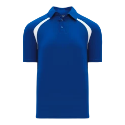 Athletic (AK) Knit Athletic Knit (AK) A1820A-206 Adult Royal Blue/White Short Sleeve Polo Shirt